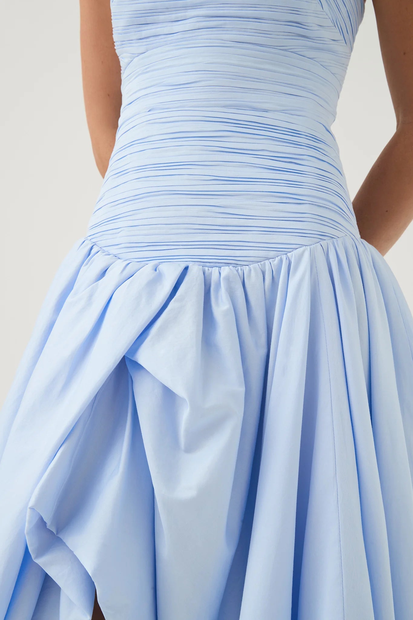 Aje Violette Bubble Hem Maxi - Pearl Blue - Dress Hire NZ