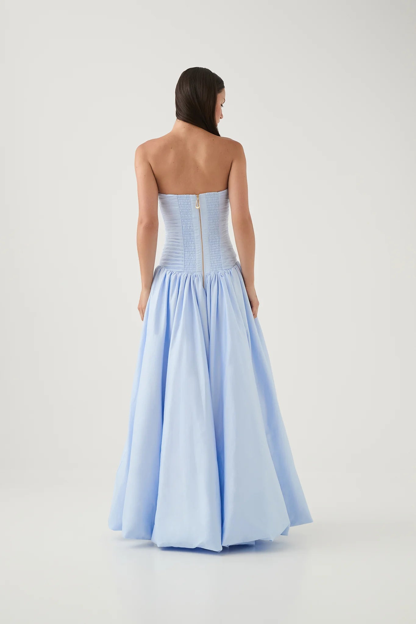 Aje Violette Bubble Hem Maxi - Pearl Blue - Dress Hire NZ