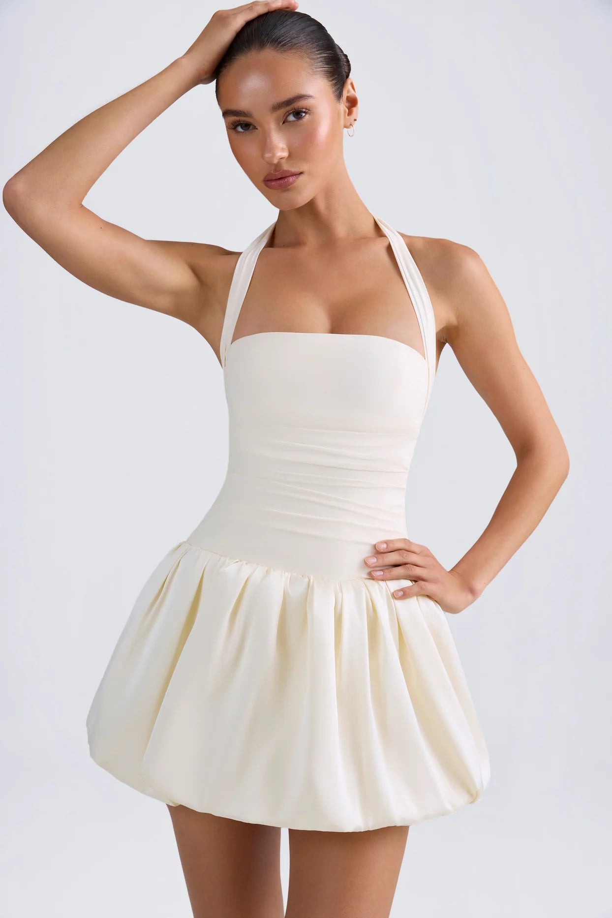 Oh Polly Ludmila Mini Dress - Ivory - Dress Hire NZ