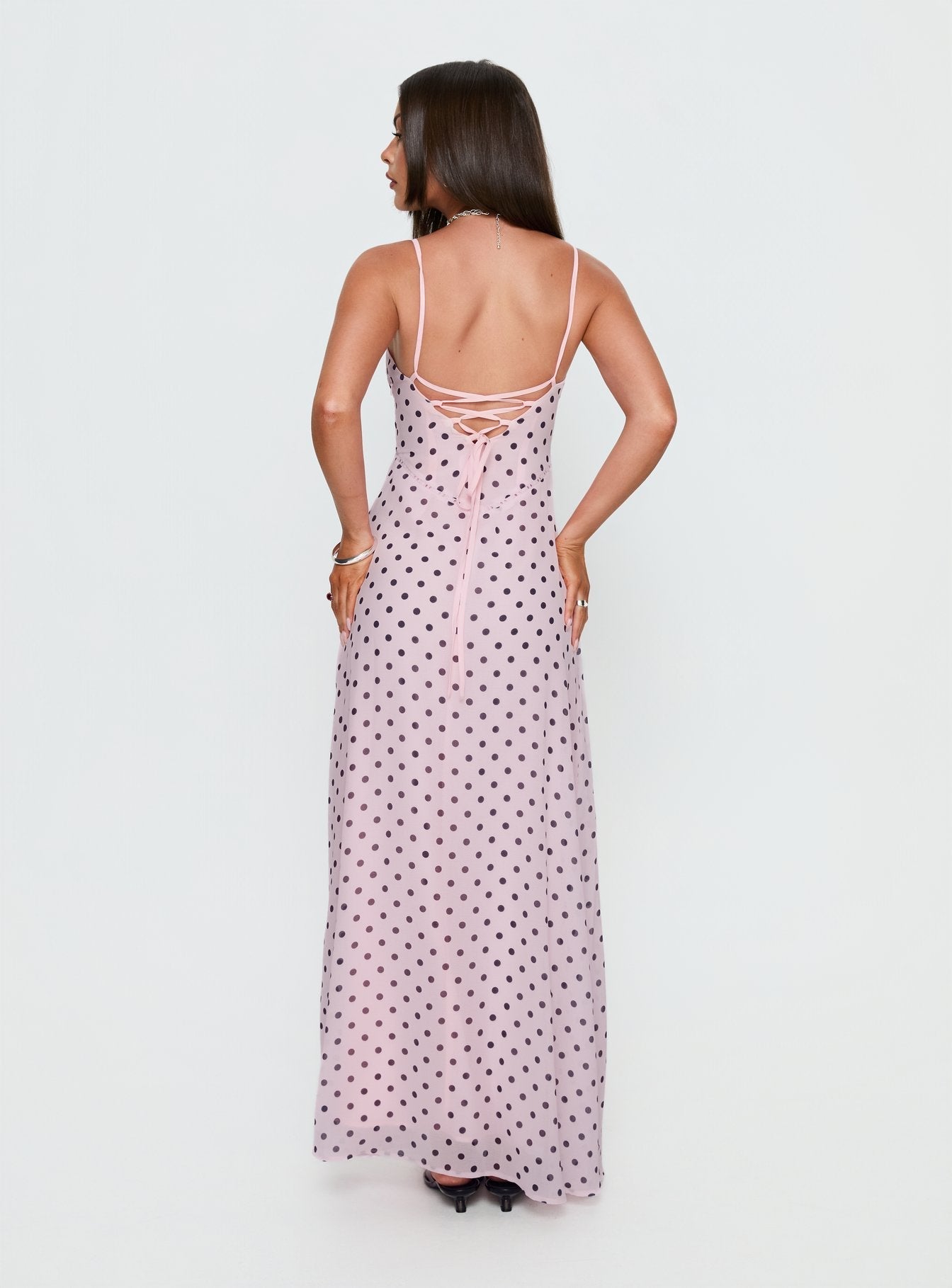 Princess Polly, South of France Pink Polka Dot - Dress Hire NZ