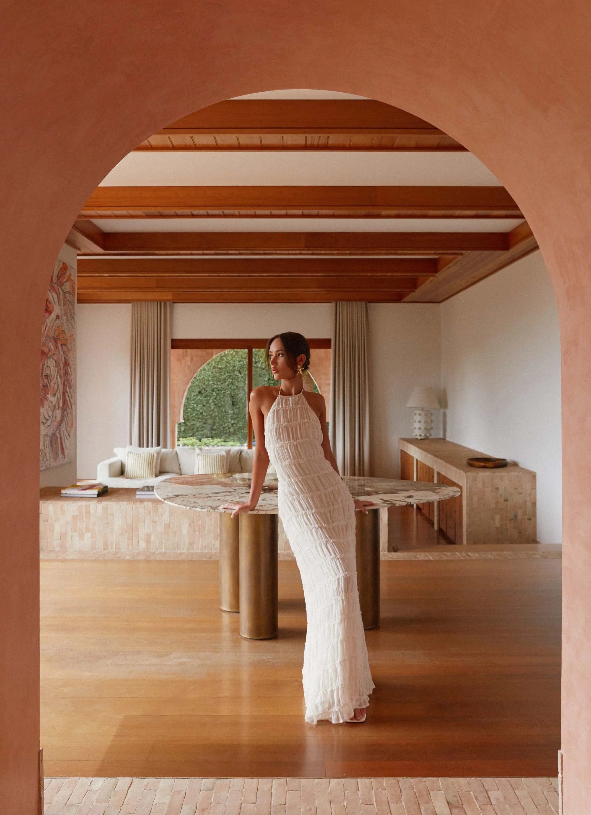 Peppermayo Aullie Maxi Dress - Ivory - Dress Hire NZ