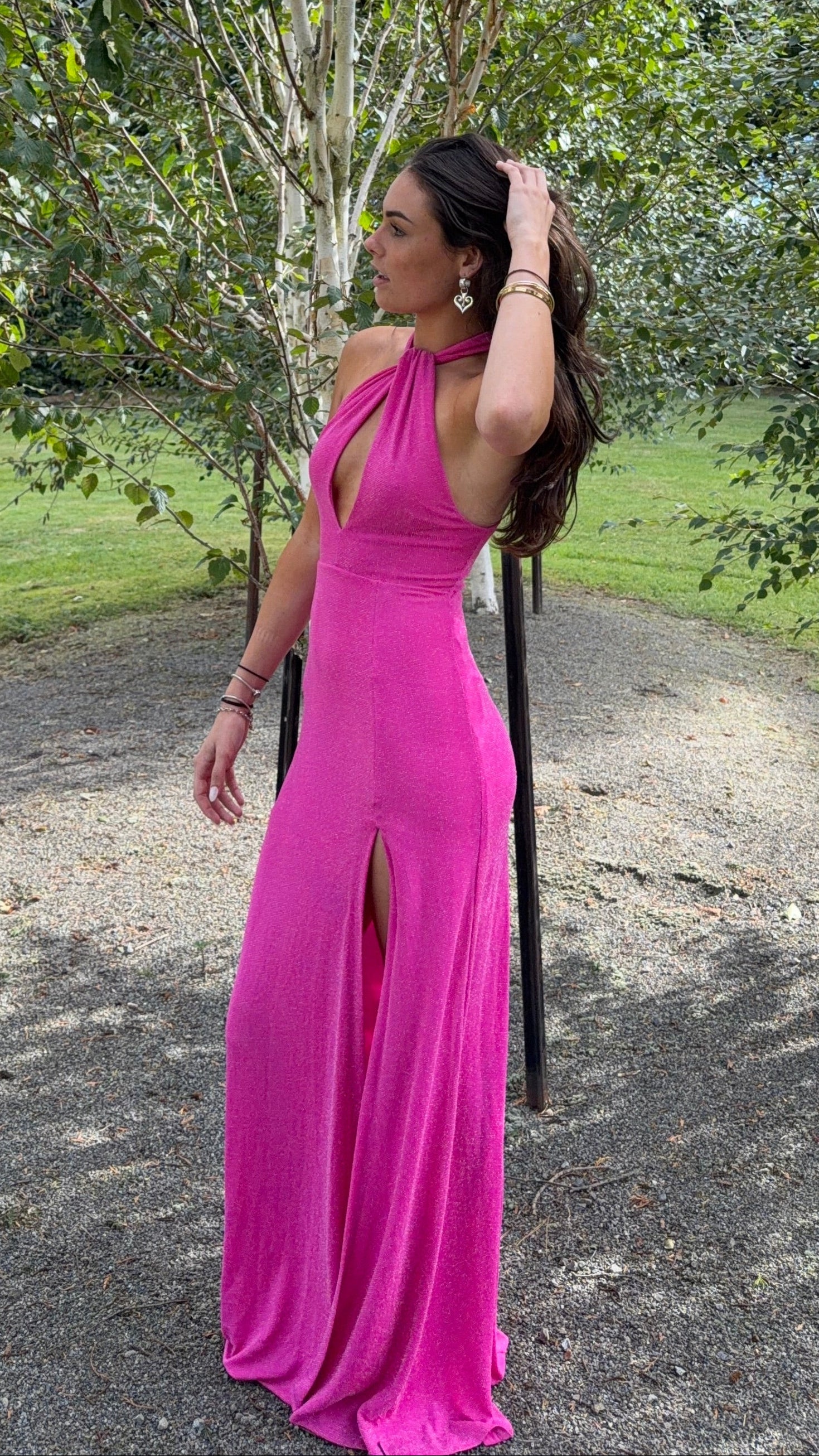 NBD Lenka Hot Pink Maxi Dress - Dress Hire NZ