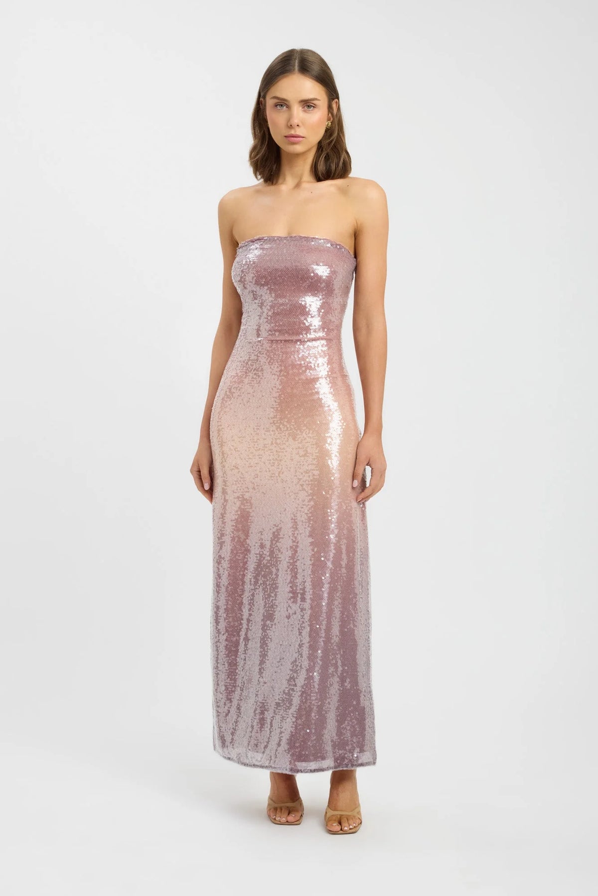 kookai burgundy dress Limy Strapless Maxi Petal and Pup Women's Please note that the nav-153 Color:Lily of the Valley Jacquard White