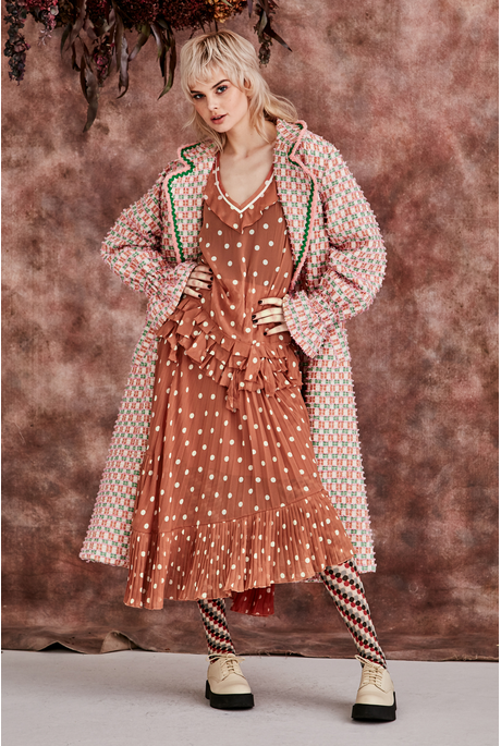 Trelise Cooper "Dancing in the Pleat" - Red Polka Skirt - Dress Hire NZ