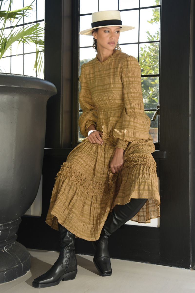 2026_Trelise Cooper - Madame Rouche in Toffee - Dress Hire NZ
