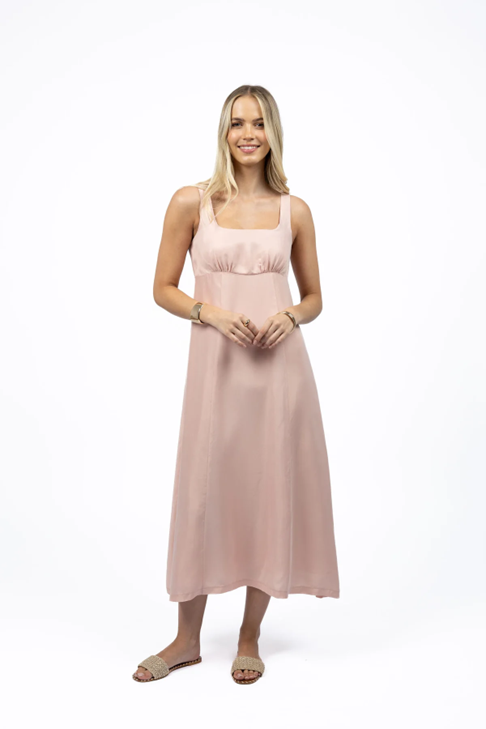2026_Humidity Tallulah Dress - Blush / Soft Pink - Dress Hire NZ