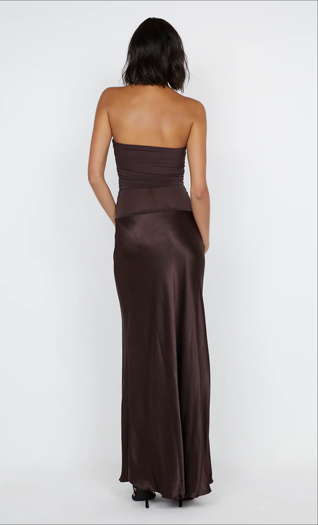Bec + Bridge Dua Strapless Maxi Dress - Chocolate - Dress Hire NZ