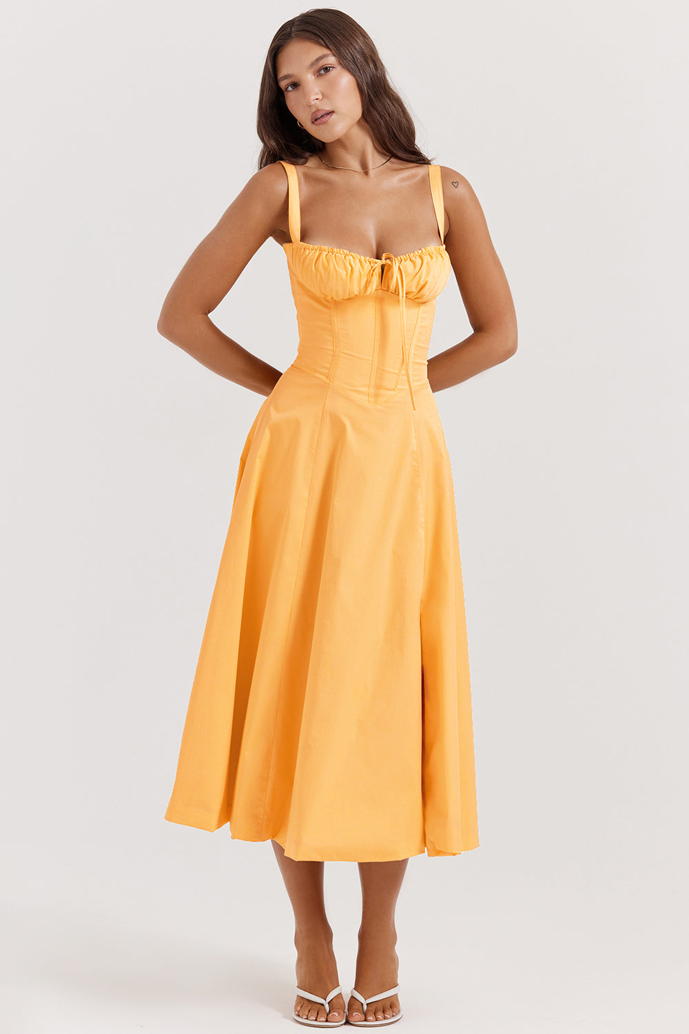 House of CB Carmen Sun Dress Tangerine Dress Hire NZ