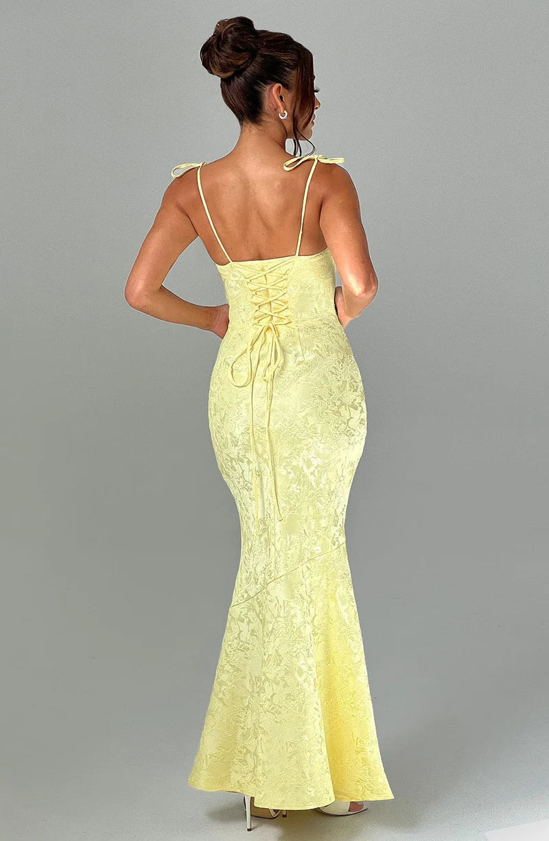 Whitney Maxi Dress - Lemon - Dress Hire NZ