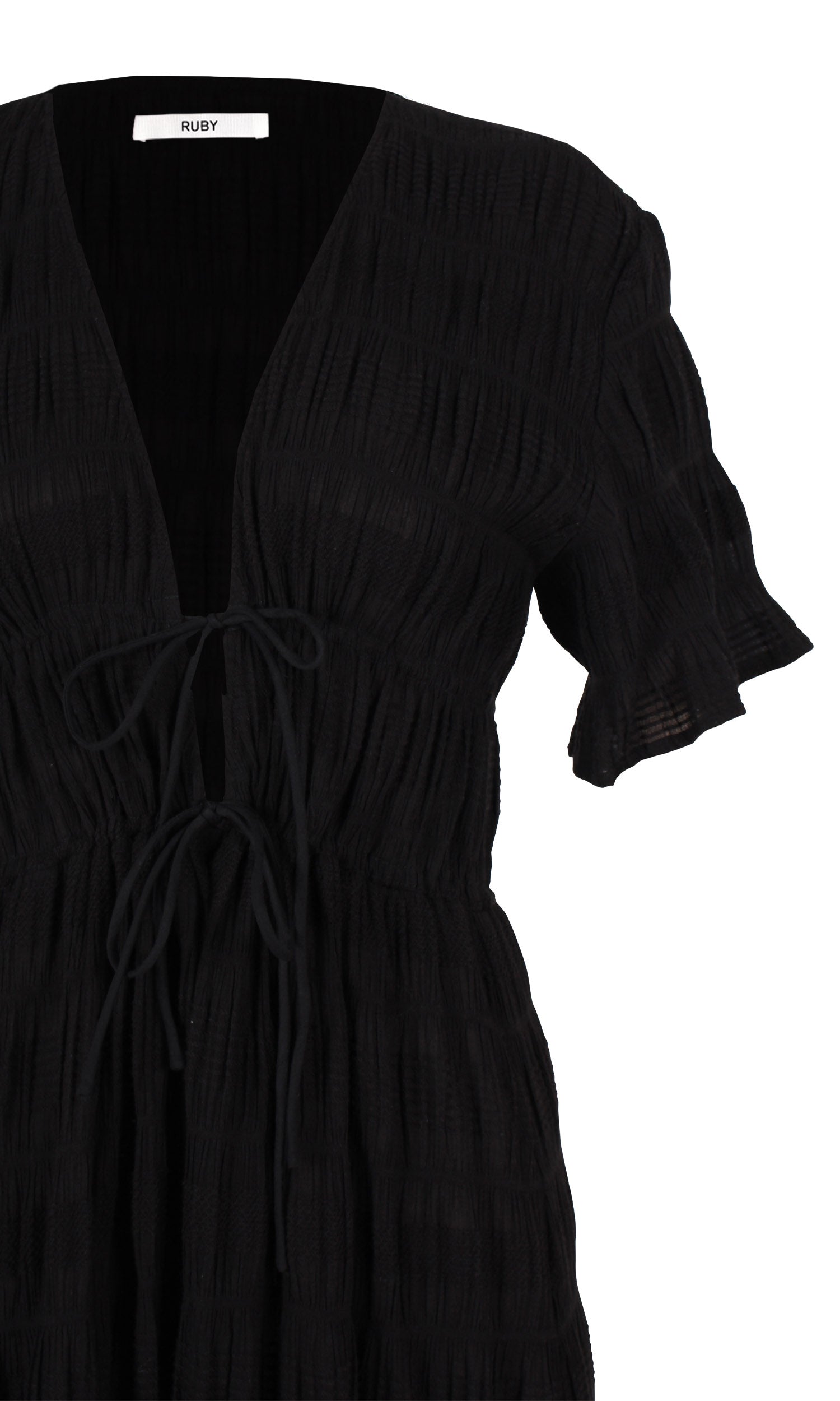 RUBY Mirella V-Neck Dress - Black - Dress Hire NZ