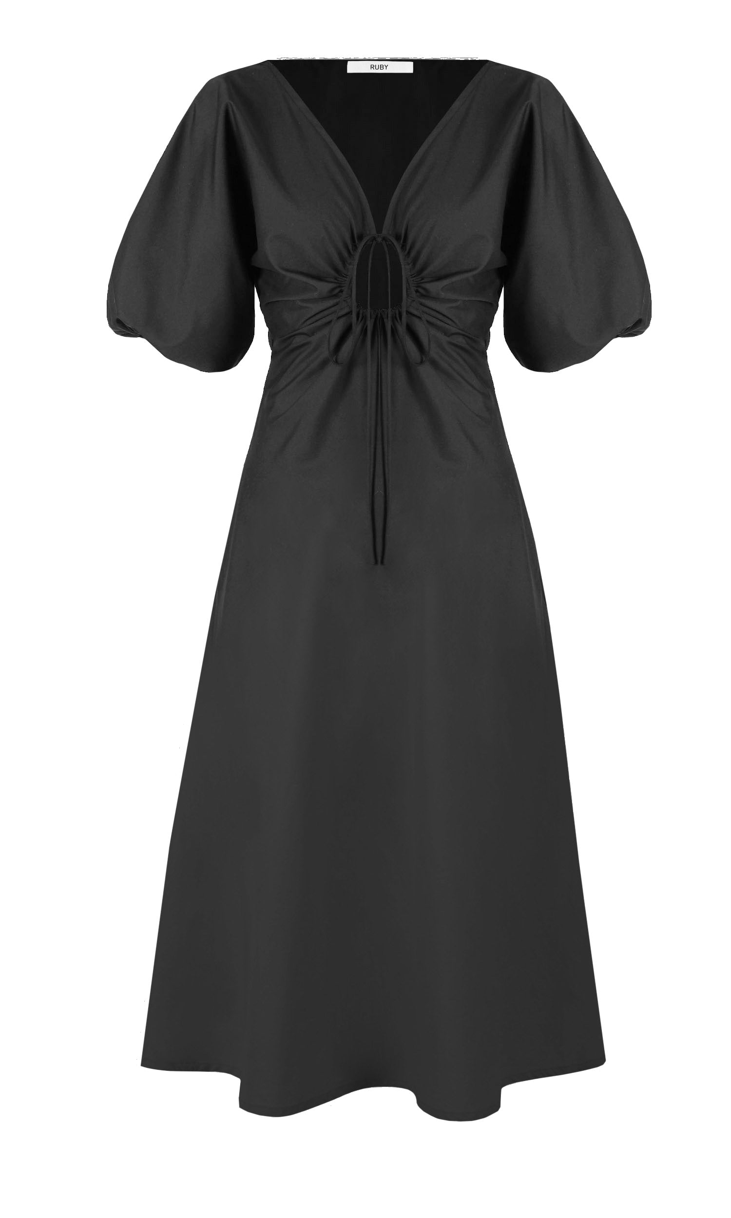Ruby Donovan Tie Dress - Black - Dress Hire NZ