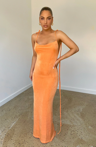 Mélani The Label Cristina Gown - Orange - Dress Hire NZ
