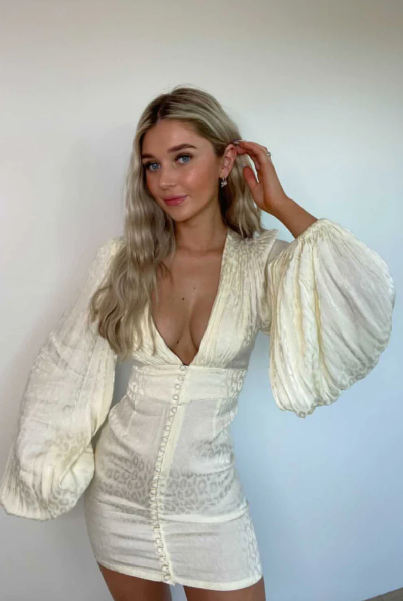 Rat & Boa Isabella Dress - Ivory - Dress Hire NZ