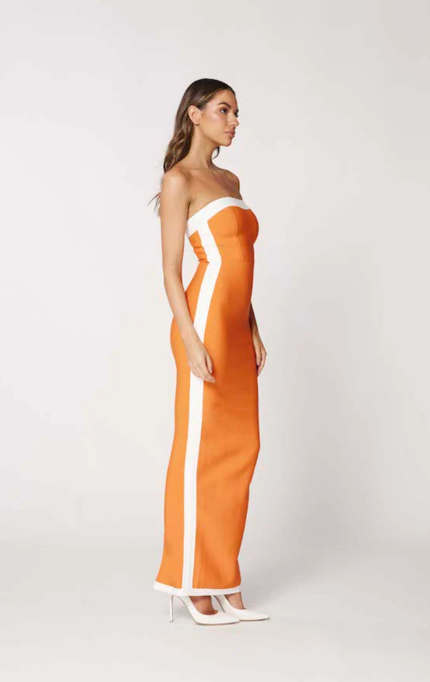 Bianca and Bridgett Ashley Dress - Orange - Dress Hire NZ