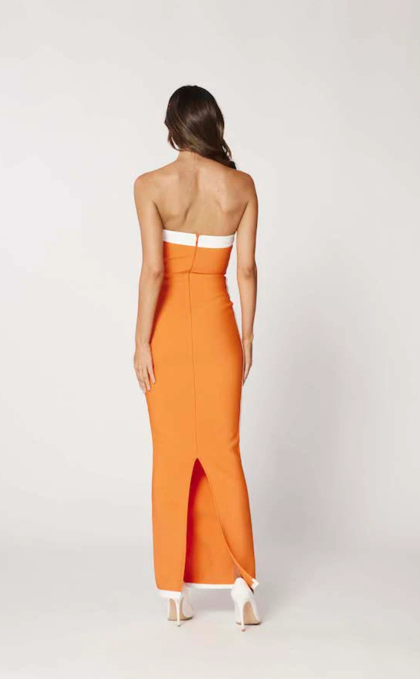 Bianca and Bridgett Ashley Dress - Orange - Dress Hire NZ
