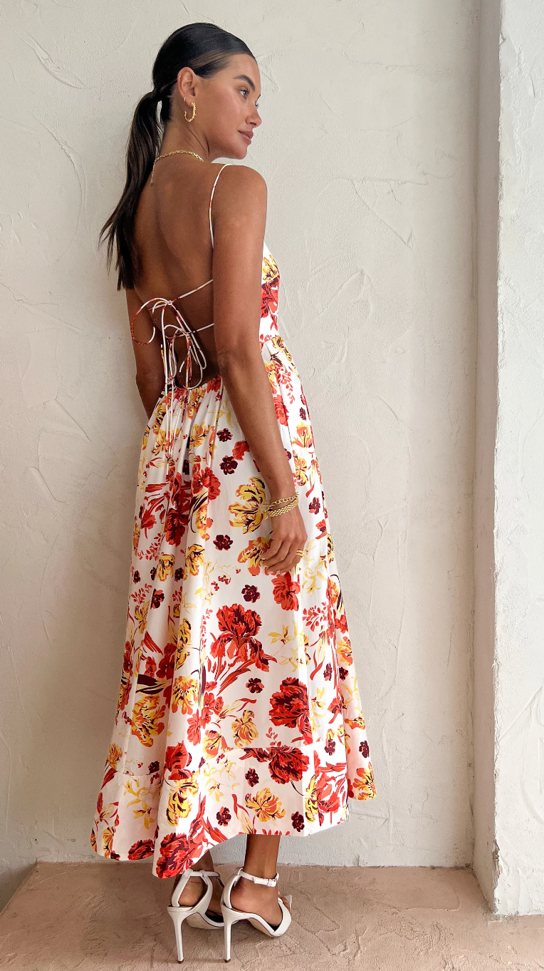 Shona Joy Kalani Low Open Back Midi - Dress Hire NZ