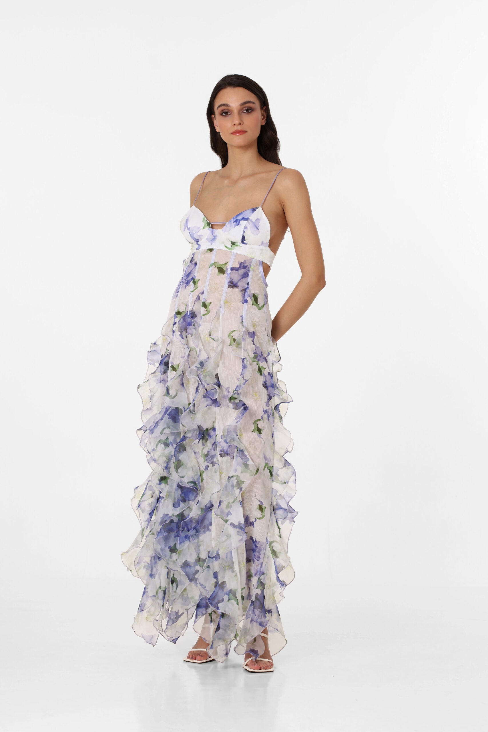 Menti Iris Flower Maxi - Dress Hire NZ