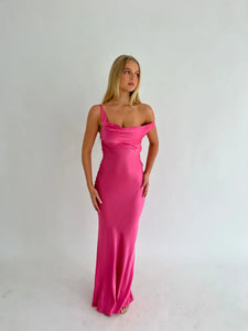 Natalie Rolt Monika Gown - Neon Pink