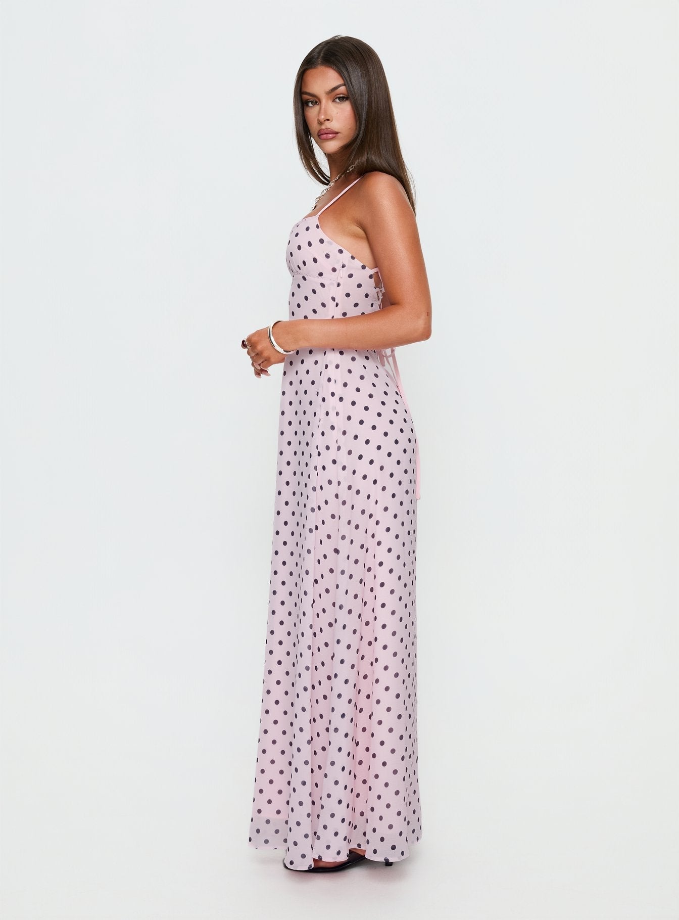 Princess Polly, South of France Pink Polka Dot - Dress Hire NZ