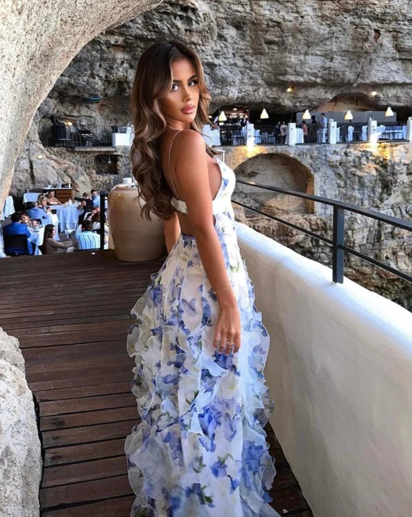 Menti Iris Flower Maxi - Dress Hire NZ