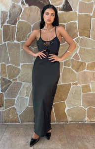 Elery Lace Midi - Black - Dress Hire NZ