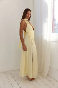 Caliá Collection Antonia Dress - Baby Yellow - Dress Hire NZ