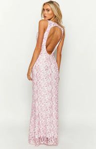 Farida Lace Maxi - Pink - Dress Hire NZ