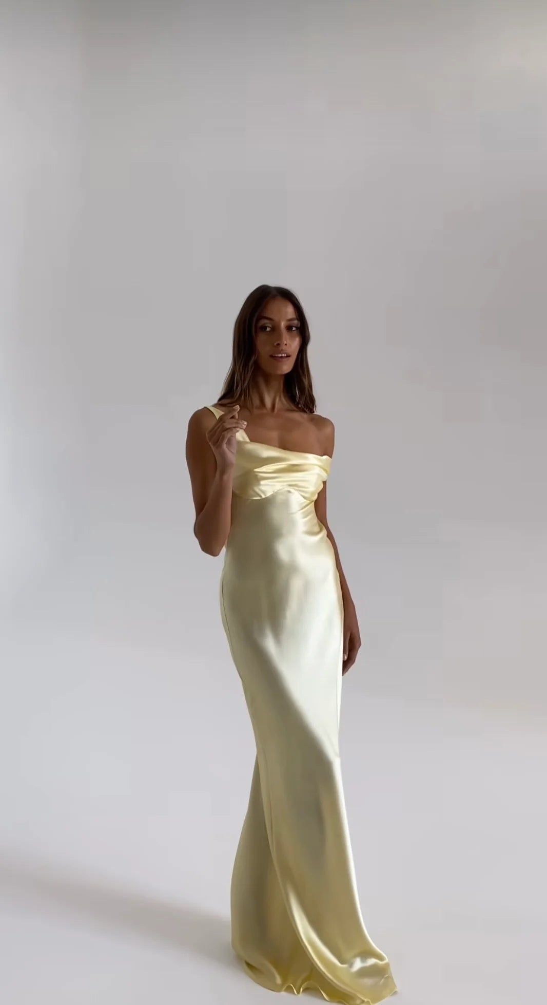 Natalie Rolt Monika Gown - Lemon - Dress Hire NZ