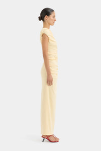 SIR The Label Giacomo Gathered Gown - Butter - Dress Hire NZ