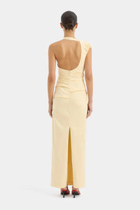 SIR The Label Giacomo Gathered Gown - Butter - Dress Hire NZ