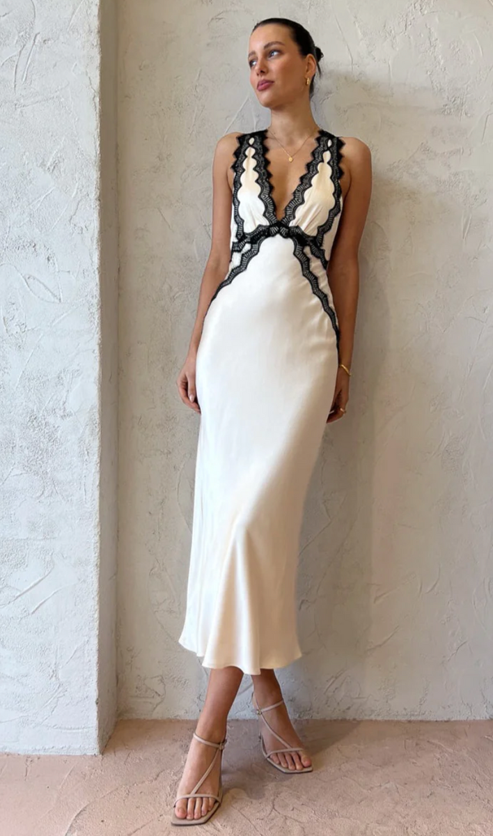 shona joy camille lace dress Shona Joy Camille Lace Cross Back Midi