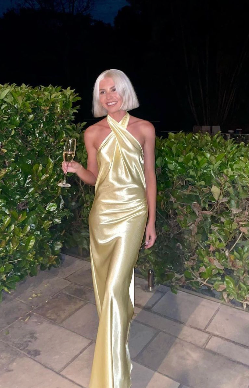 YLD Lemon Crossover Maxi - Dress Hire NZ