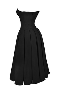 House of CB Lady Black Strapless Midi