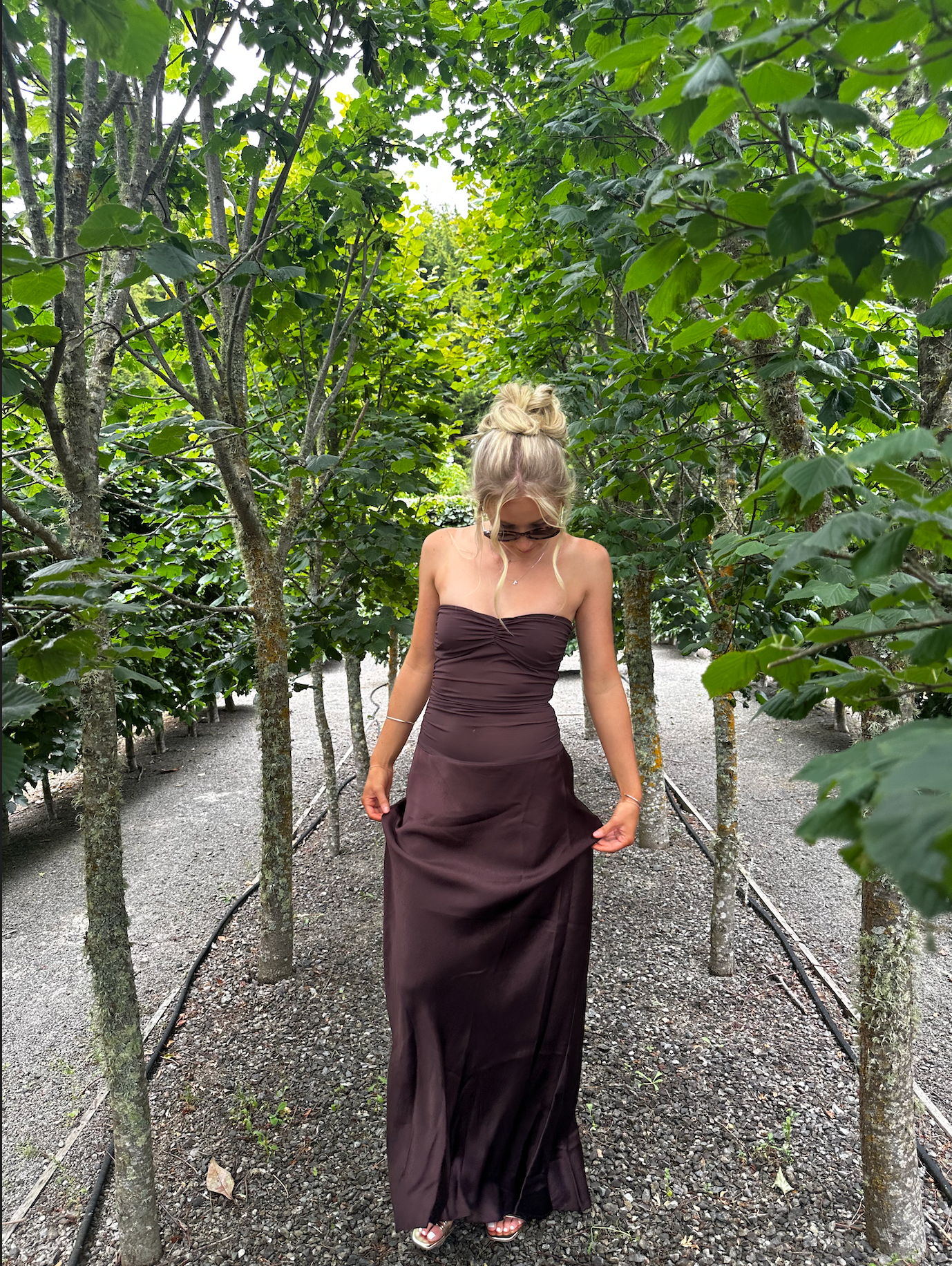 Bec + Bridge Dua Strapless Maxi Dress - Chocolate - Dress Hire NZ