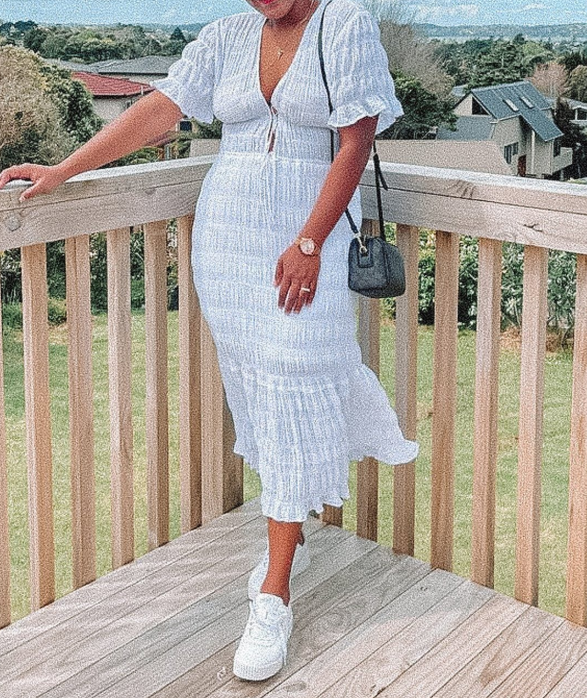 Ruby Mirella Dress in White - Dress Hire NZ