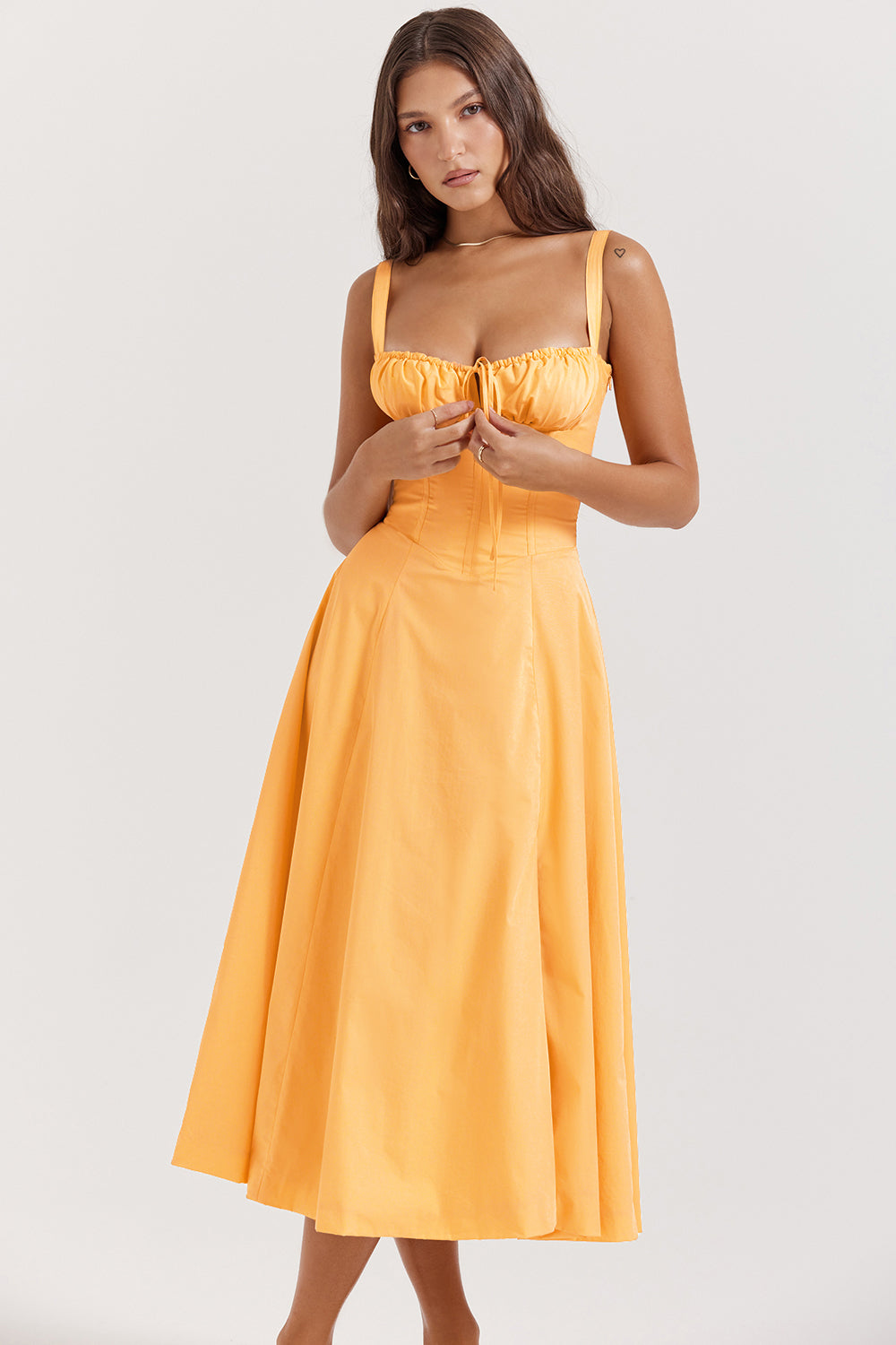 House of CB Carmen Sun Dress - Tangerine - Dress Hire NZ