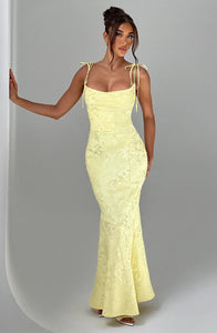 Whitney Maxi Dress - Lemon - Dress Hire NZ