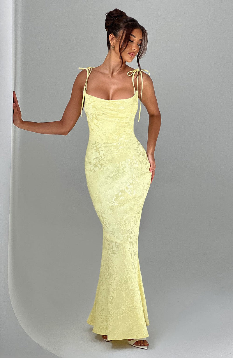 Whitney Maxi Dress - Lemon - Dress Hire NZ