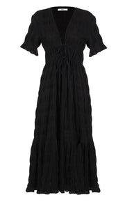 RUBY Mirella V-Neck Dress - Black - Dress Hire NZ