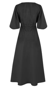 Ruby Donovan Tie Dress - Black - Dress Hire NZ