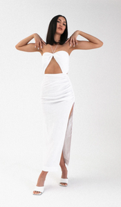 Natalie Rolt Aston Dress - White - Dress Hire NZ