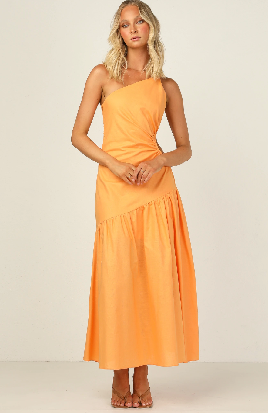 Maverick Skies Matthew Maxi - Citrus - Dress Hire NZ