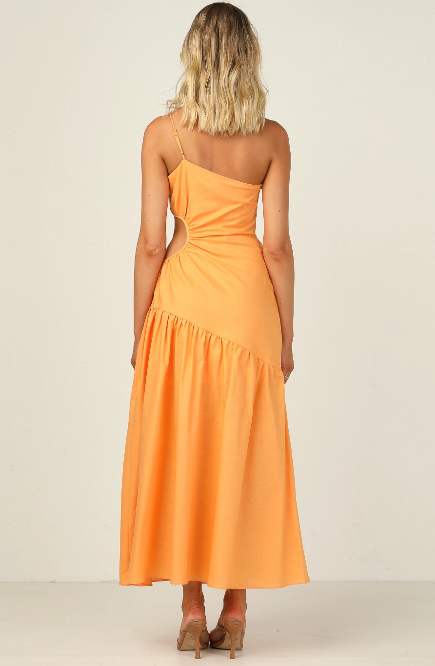 Maverick Skies Matthew Maxi - Citrus - Dress Hire NZ