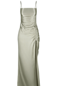 Shona Joy La Lune Ruched Maxi - Sage - Dress Hire NZ