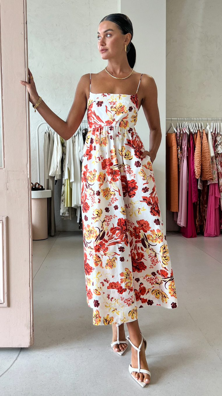 Shona Joy Kalani Low Open Back Midi - Dress Hire NZ