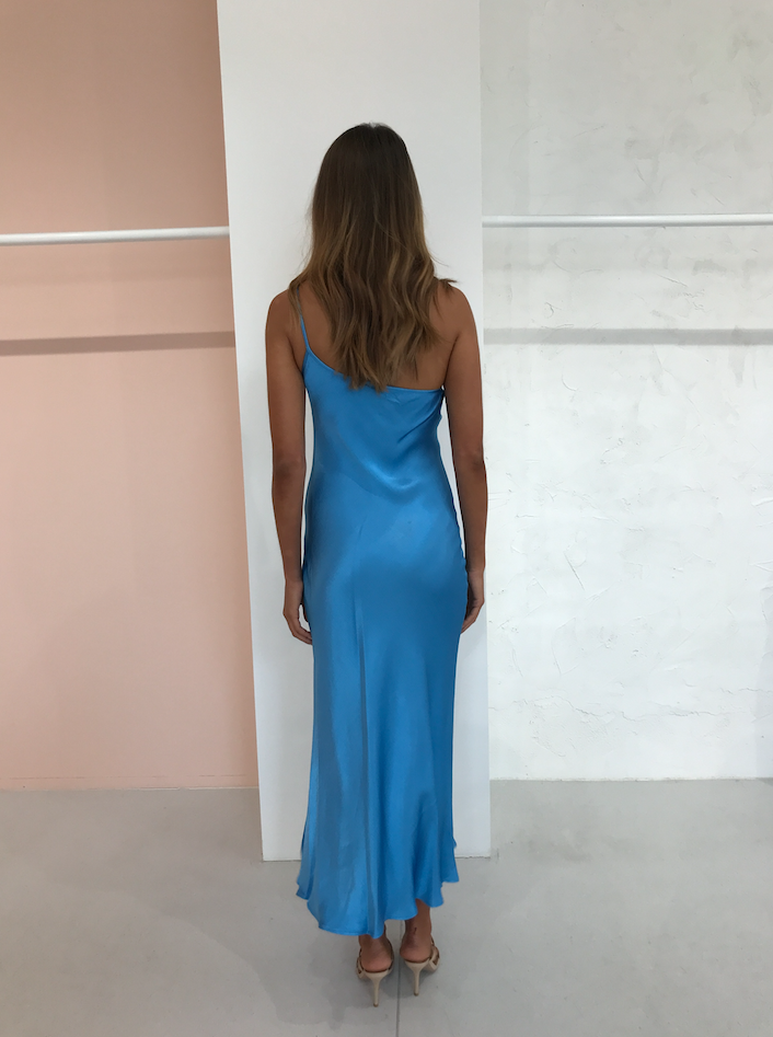 Bec & Bridge Frederic Asym Midi - Azure - Dress Hire NZ